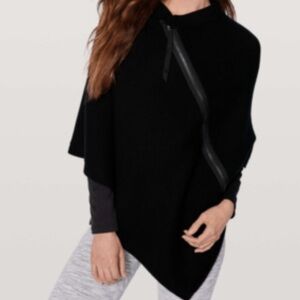 Lululemon Athletica Black Poncho Sweater